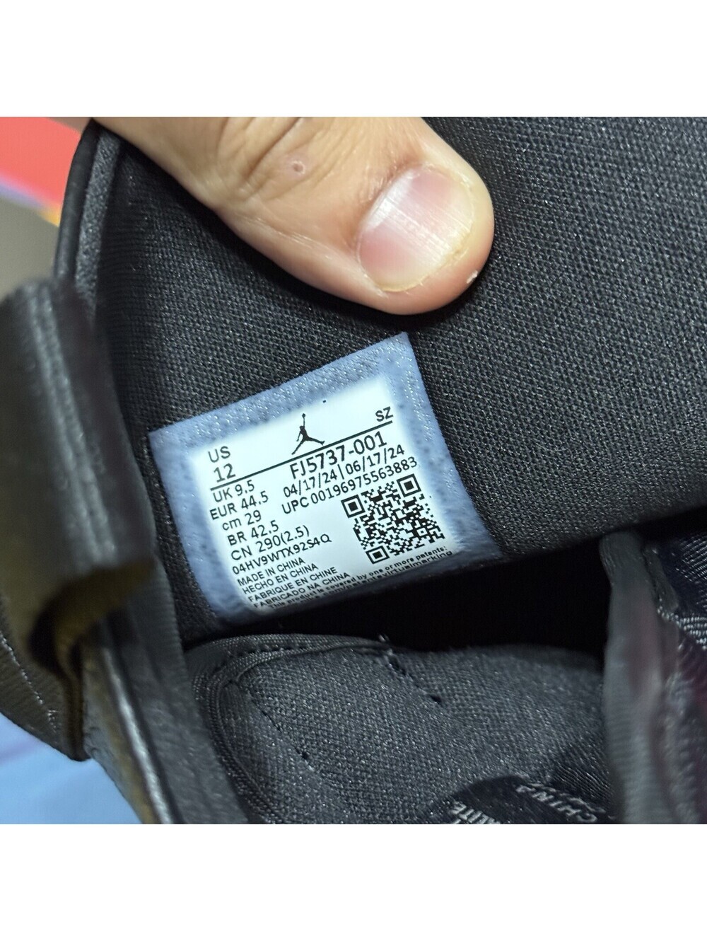 Nike‎ Air Jordan 1 High Brooklyn Triple Black Boots NBY FJ5737-001 Women New - Picture 9 of 9